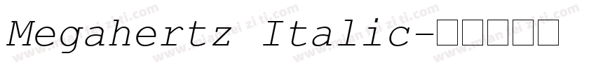 Megahertz Italic字体转换